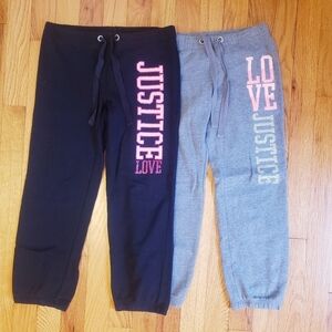 2 pair justice sweats  Sz7